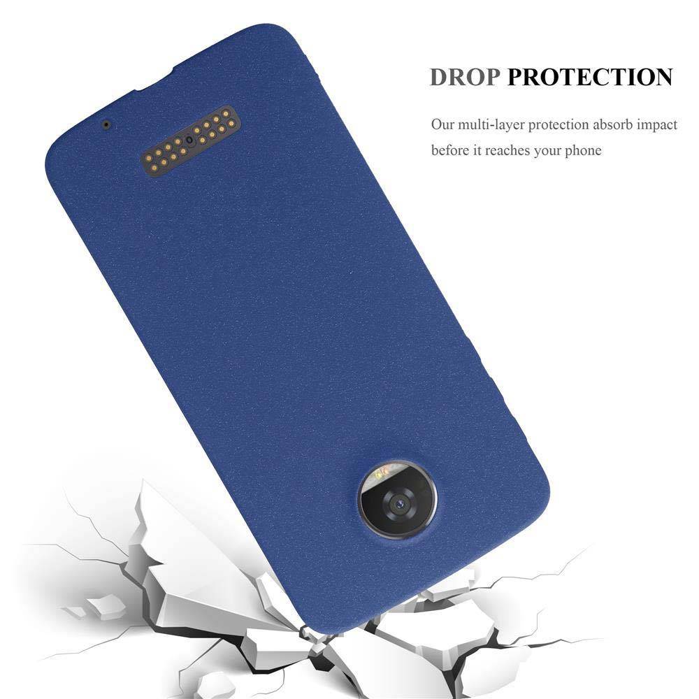 Cadorabo Schutzhülle für Motorola MOTO Z2 Hülle in Blau Handyhülle TPU Etui Cover Case