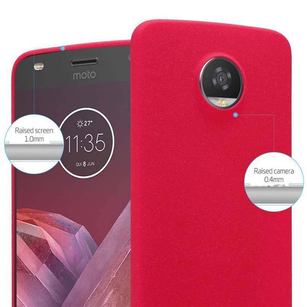 Cadorabo Schutzhülle für Motorola MOTO Z2 Hülle in Rot Handyhülle TPU Etui Cover Case
