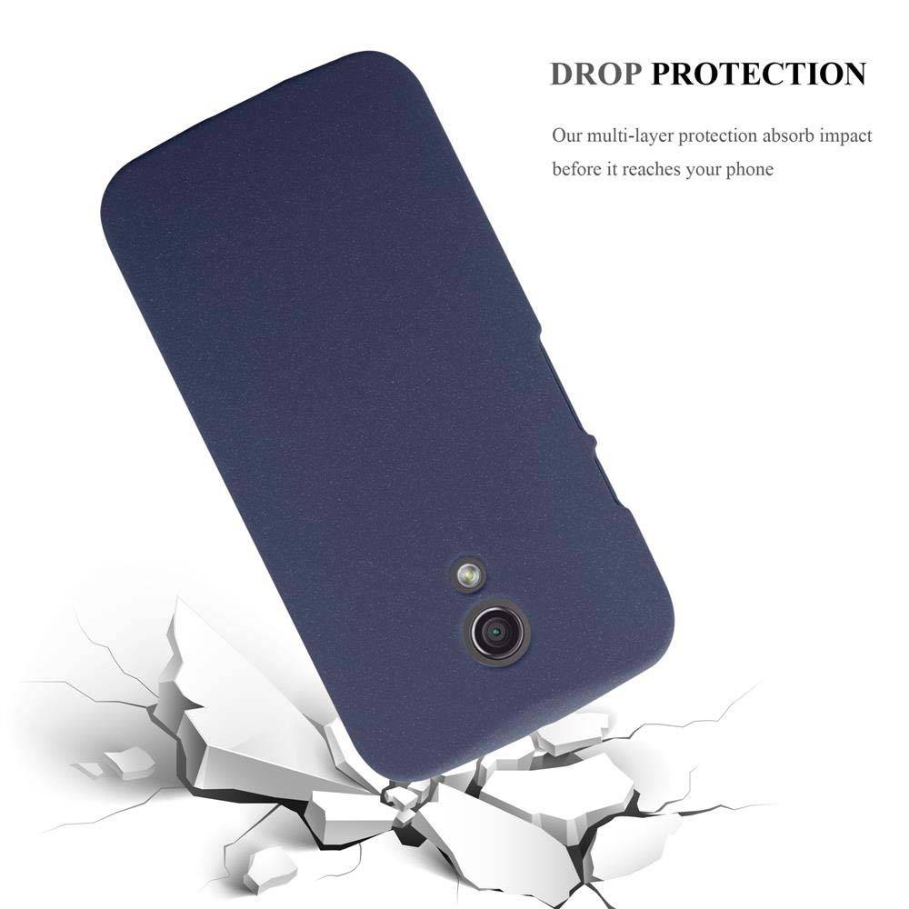 Cadorabo Schutzhülle für Motorola MOTO Z2 Hülle in Blau Etui Hard Case Handyhülle Cover
