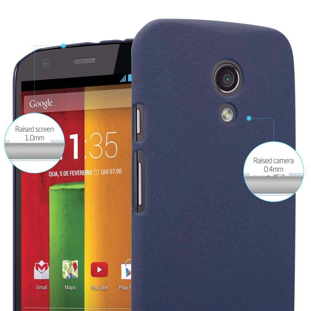 Cadorabo Schutzhülle für Motorola MOTO Z2 Hülle in Blau Etui Hard Case Handyhülle Cover