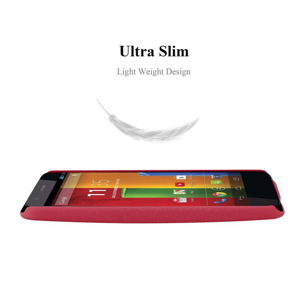 Cadorabo Schutzhülle für Motorola MOTO Z2 Hülle in Rot Etui Hard Case Handyhülle Cover