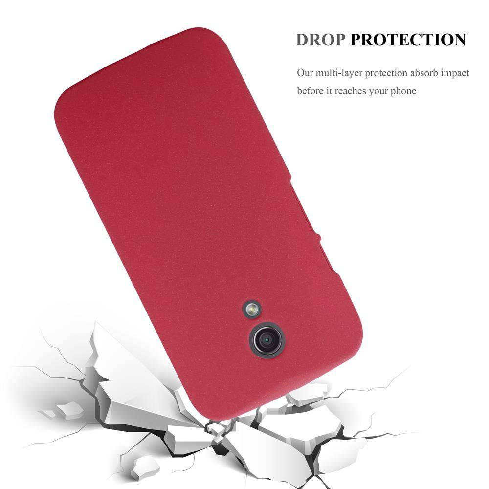 Cadorabo Schutzhülle für Motorola MOTO Z2 Hülle in Rot Etui Hard Case Handyhülle Cover