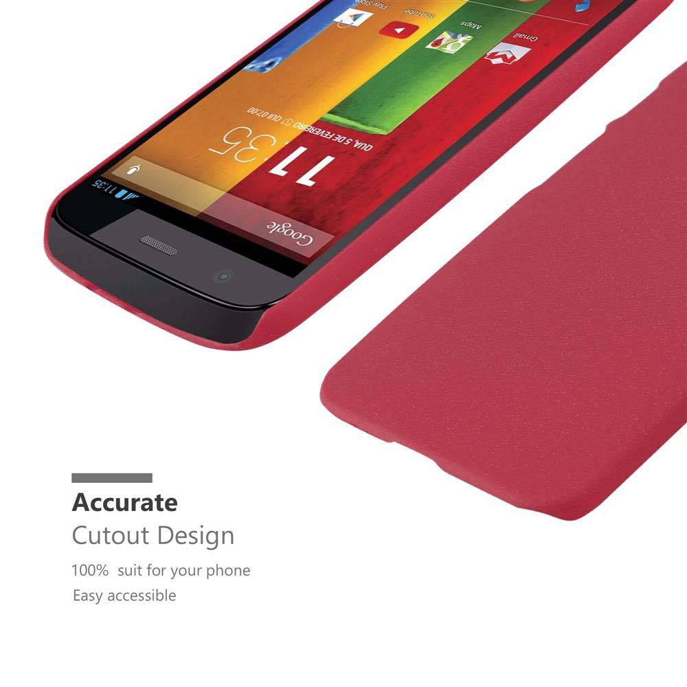 Cadorabo Schutzhülle für Motorola MOTO Z2 Hülle in Rot Etui Hard Case Handyhülle Cover