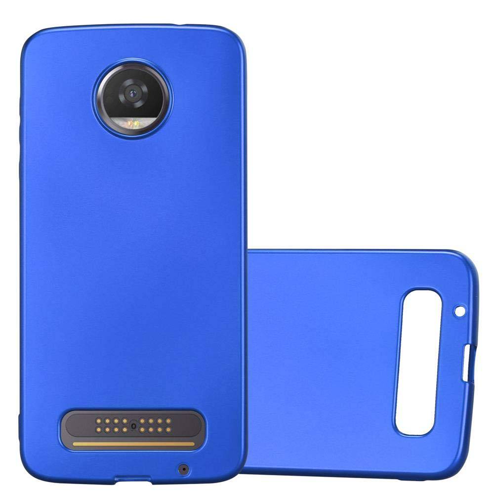 Cadorabo Schutzhülle für Motorola MOTO Z2 Hülle in Blau Handyhülle TPU Silikon Etui Cover Case