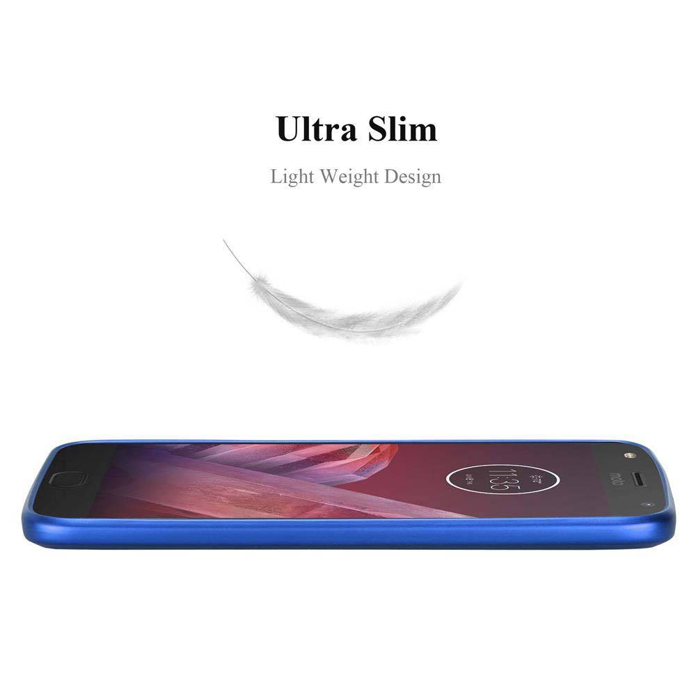 Cadorabo Schutzhülle für Motorola MOTO Z2 Hülle in Blau Handyhülle TPU Silikon Etui Cover Case