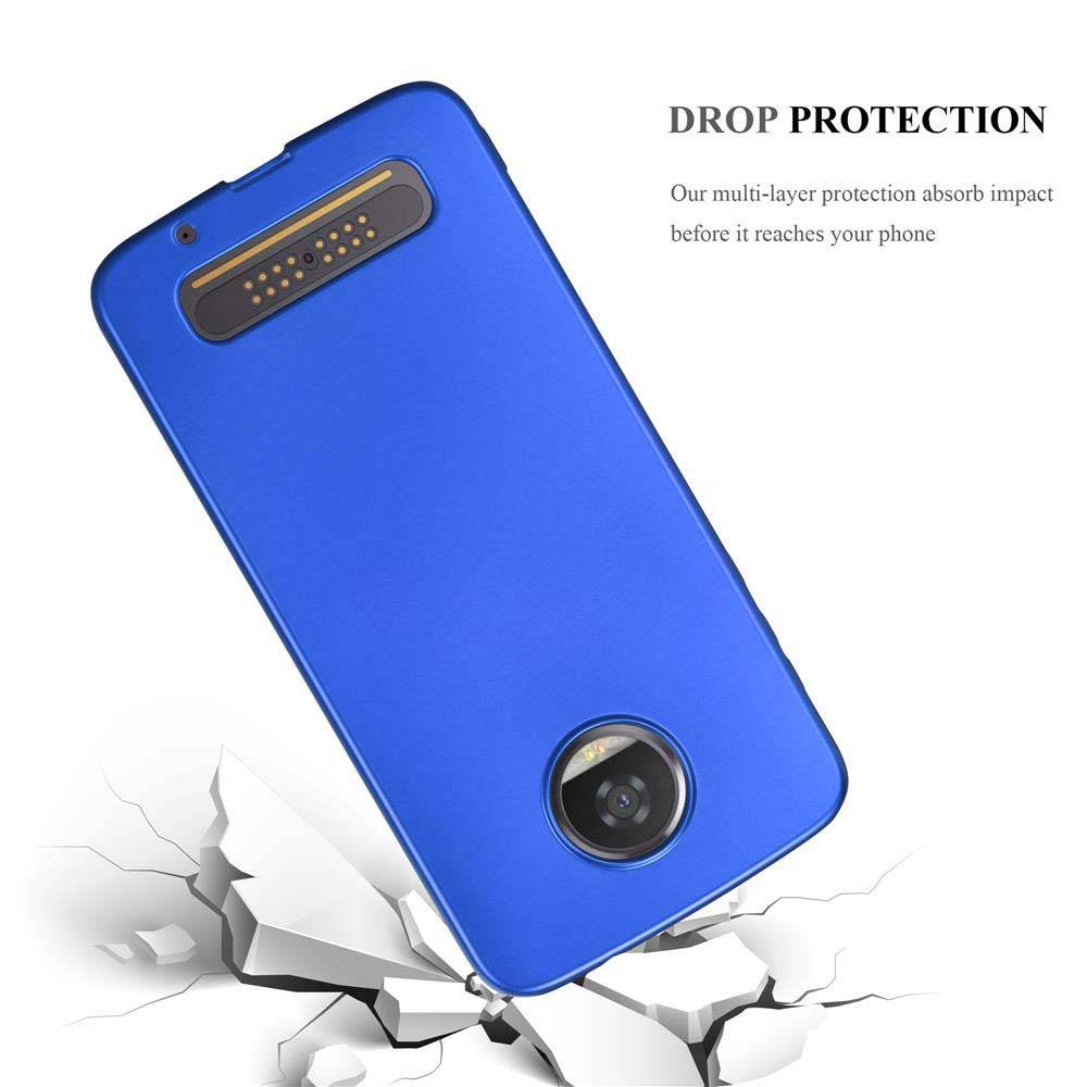 Cadorabo Schutzhülle für Motorola MOTO Z2 Hülle in Blau Handyhülle TPU Silikon Etui Cover Case