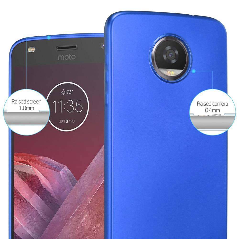 Cadorabo Schutzhülle für Motorola MOTO Z2 Hülle in Blau Handyhülle TPU Silikon Etui Cover Case
