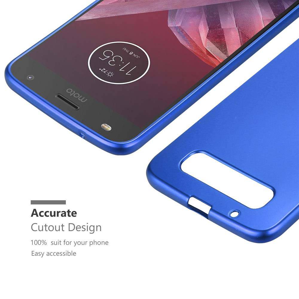 Cadorabo Schutzhülle für Motorola MOTO Z2 Hülle in Blau Handyhülle TPU Silikon Etui Cover Case