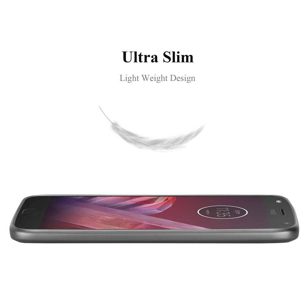 Cadorabo Schutzhülle für Motorola MOTO Z2 Hülle in Grau Handyhülle TPU Silikon Etui Cover Case