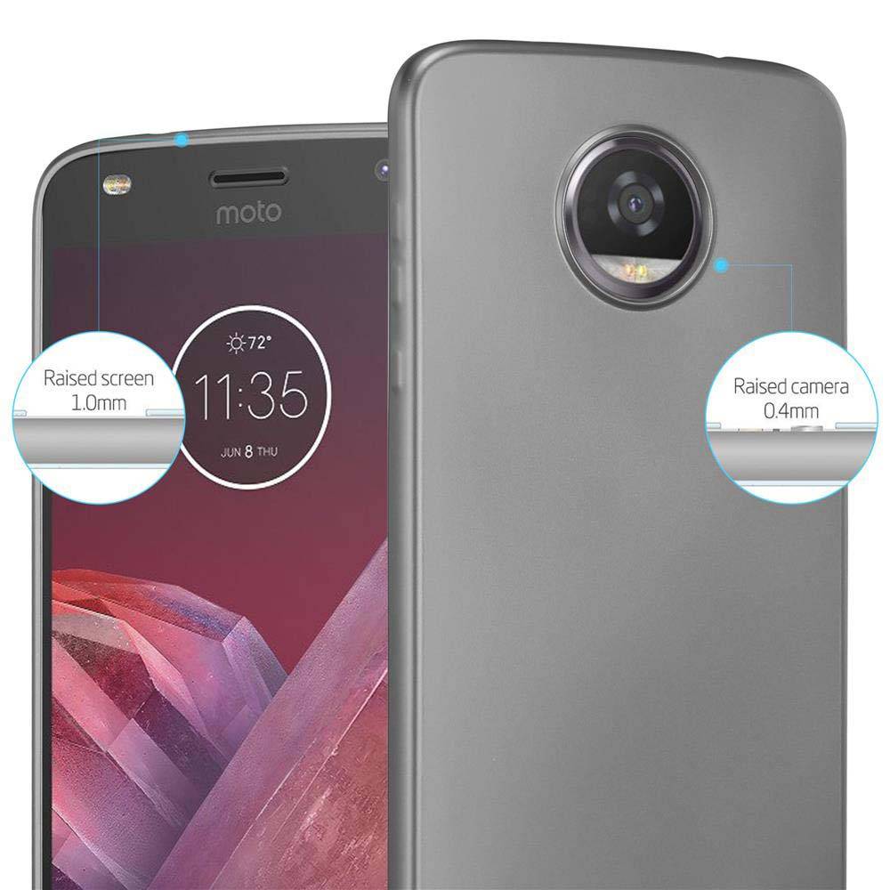 Cadorabo Schutzhülle für Motorola MOTO Z2 Hülle in Grau Handyhülle TPU Silikon Etui Cover Case