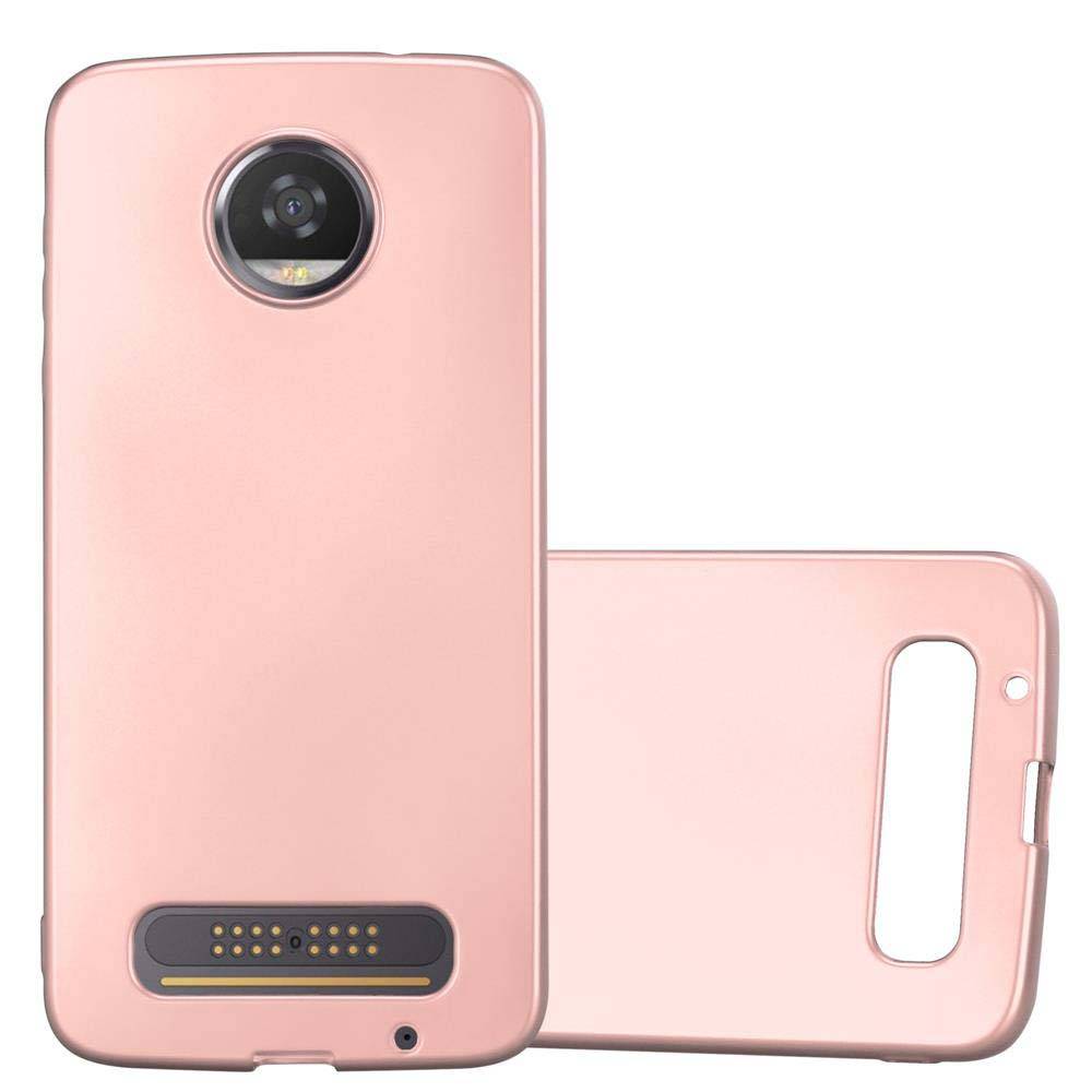 Cadorabo Schutzhülle für Motorola MOTO Z2 Hülle in Rosa Handyhülle TPU Silikon Etui Cover Case