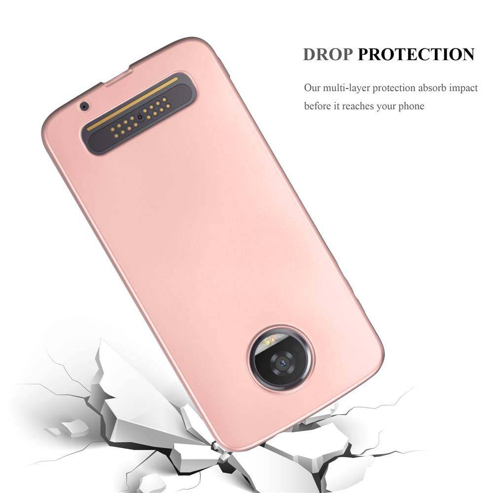 Cadorabo Schutzhülle für Motorola MOTO Z2 Hülle in Rosa Handyhülle TPU Silikon Etui Cover Case