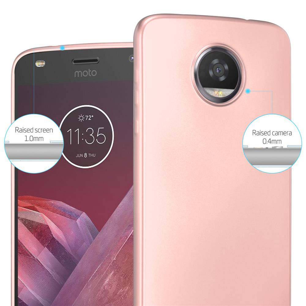 Cadorabo Schutzhülle für Motorola MOTO Z2 Hülle in Rosa Handyhülle TPU Silikon Etui Cover Case