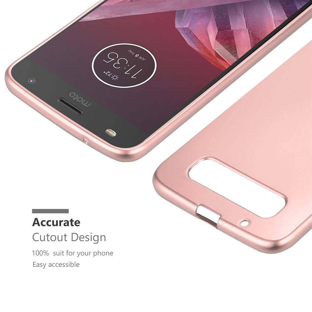 Cadorabo Schutzhülle für Motorola MOTO Z2 Hülle in Rosa Handyhülle TPU Silikon Etui Cover Case