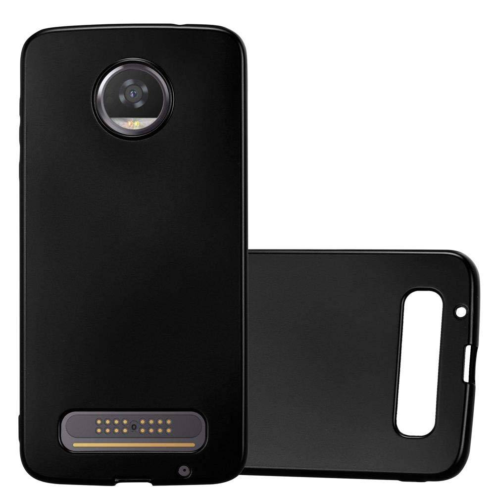 Cadorabo Schutzhülle für Motorola MOTO Z2 Hülle in Schwarz Handyhülle TPU Silikon Etui Cover Case