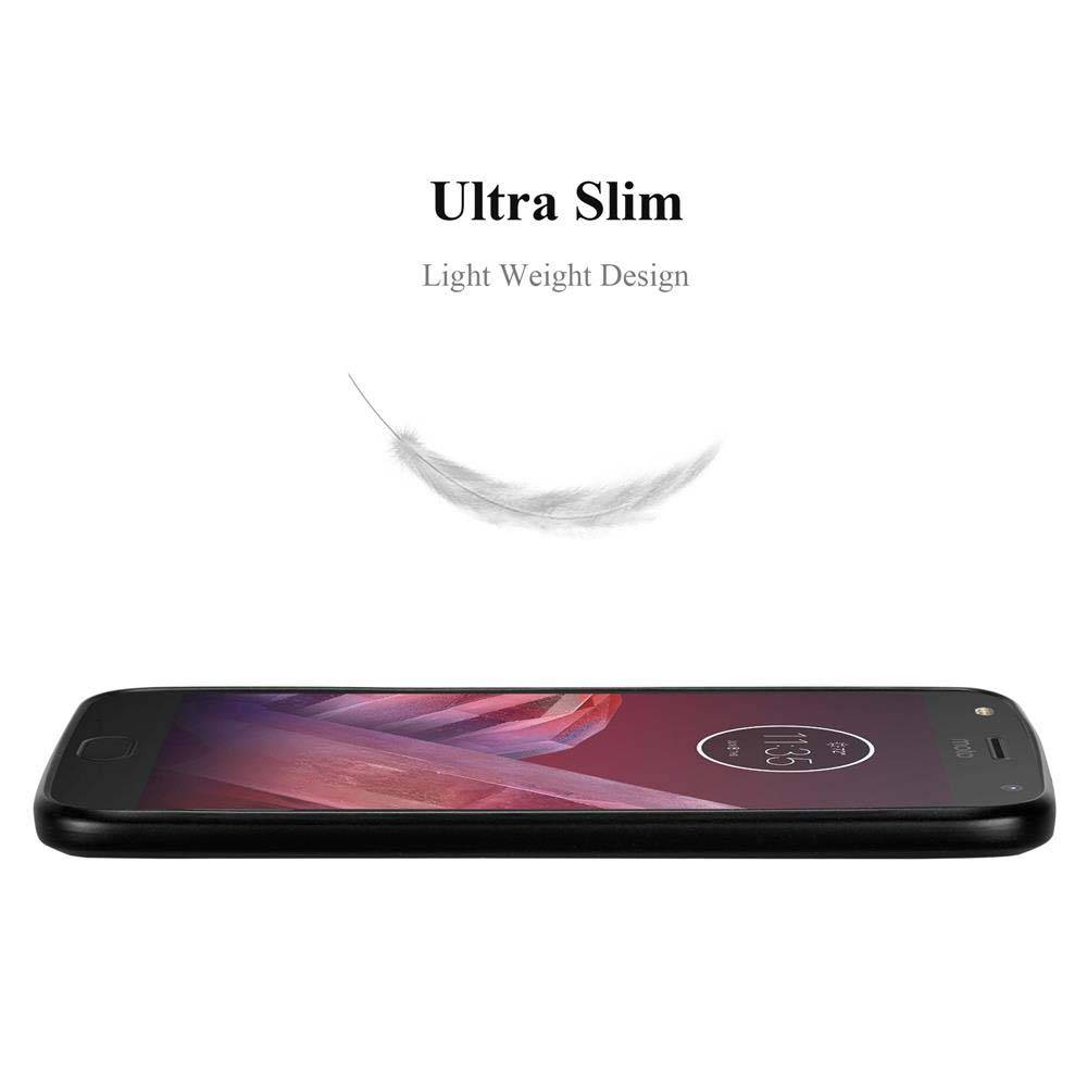Cadorabo Schutzhülle für Motorola MOTO Z2 Hülle in Schwarz Handyhülle TPU Silikon Etui Cover Case