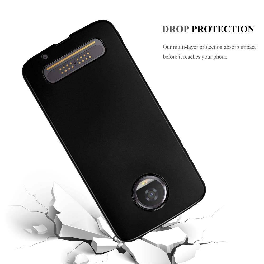 Cadorabo Schutzhülle für Motorola MOTO Z2 Hülle in Schwarz Handyhülle TPU Silikon Etui Cover Case