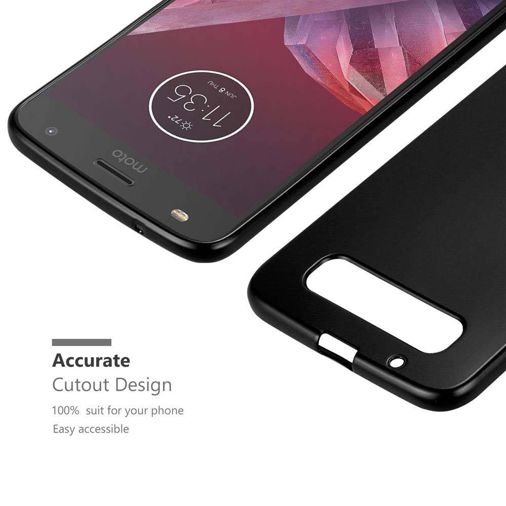 Cadorabo Schutzhülle für Motorola MOTO Z2 Hülle in Schwarz Handyhülle TPU Silikon Etui Cover Case