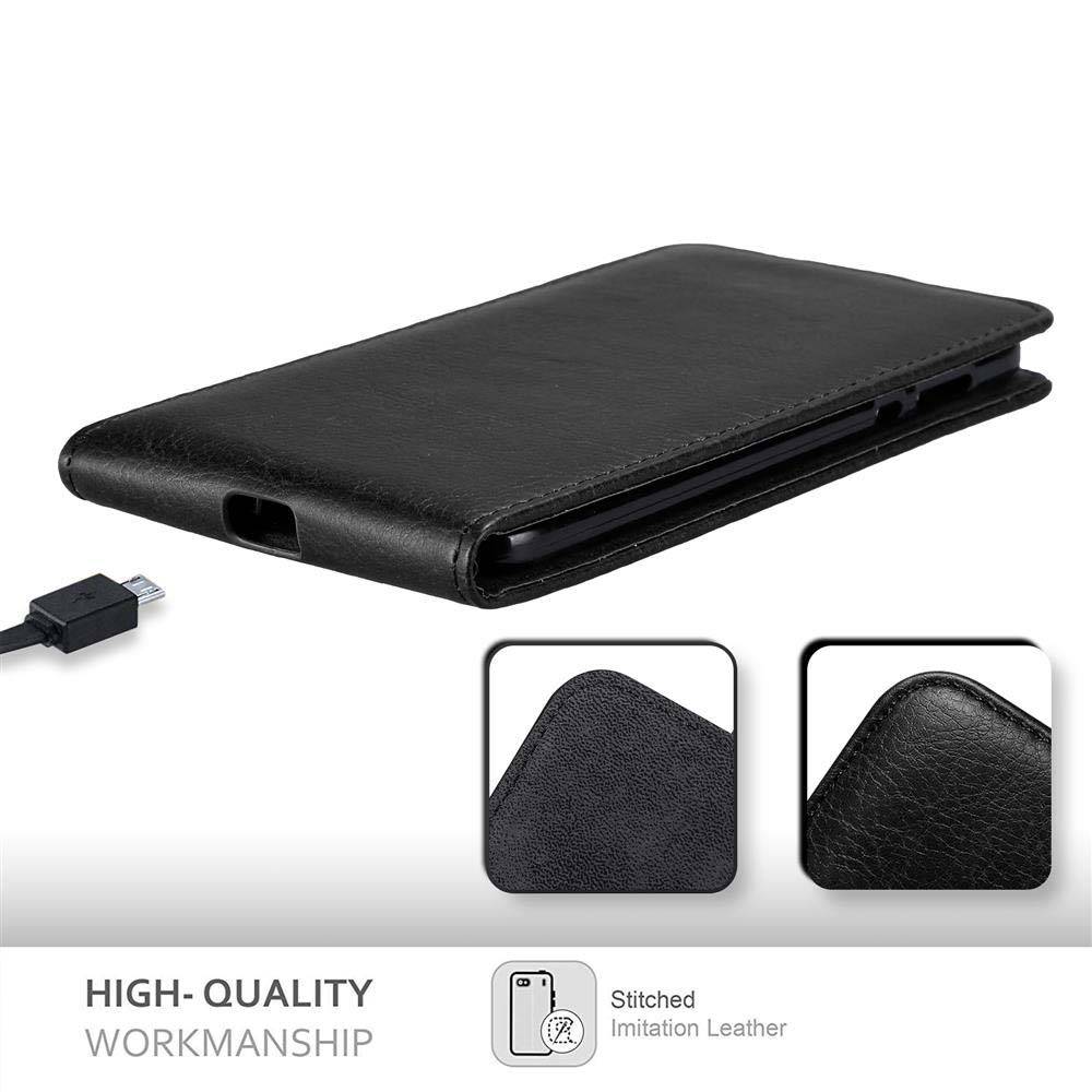 Cadorabo Hülle für Motorola MOTO Z2 Schutz Hülle in Schwarz Flip Etui Handyhülle Case Cover