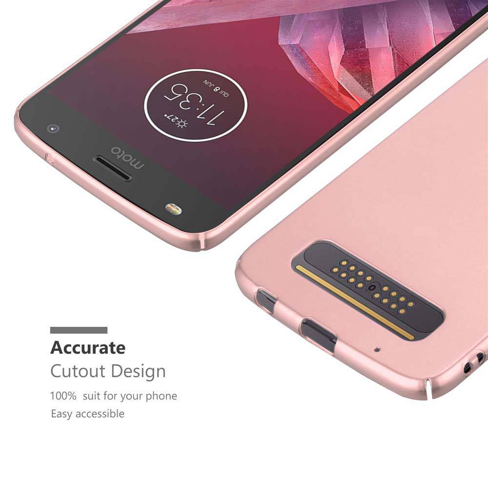 Cadorabo Hülle für Motorola MOTO Z2 PLAY / Z2 FORCE Schutzhülle in Rosa Hard Case Handy Hülle Etui