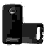 Cadorabo Schutzhülle für Motorola MOTO Z2 PLAY / Z2 FORCE Hülle in Schwarz Handyhülle TPU Silikon Etui Cover Case