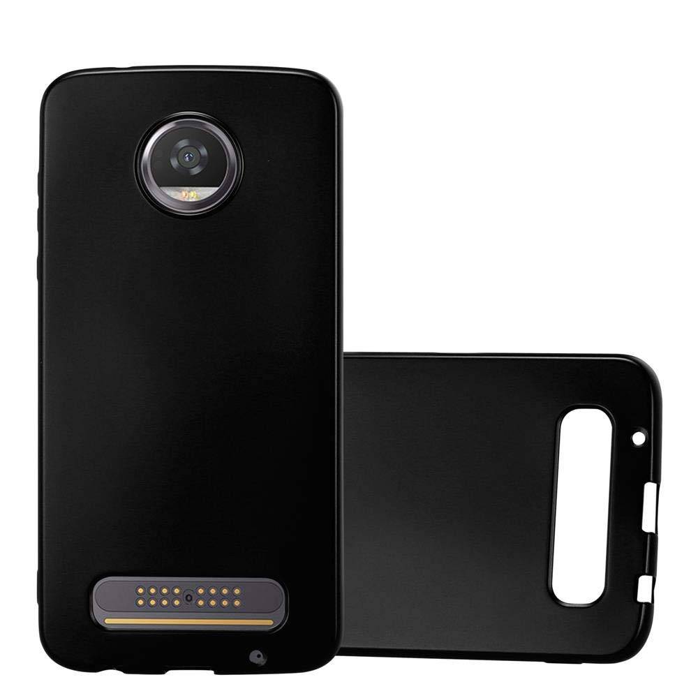 Cadorabo Schutzhülle für Motorola MOTO Z2 PLAY / Z2 FORCE Hülle in Schwarz Handyhülle TPU Silikon Etui Cover Case
