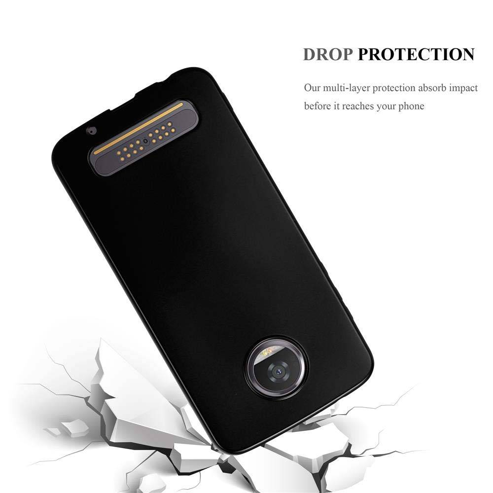 Cadorabo Schutzhülle für Motorola MOTO Z2 PLAY / Z2 FORCE Hülle in Schwarz Handyhülle TPU Silikon Etui Cover Case