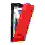 Cadorabo Hülle für Motorola Google NEXUS 6 Schutz Hülle in Rot Flip Etui Handyhülle Case Cover