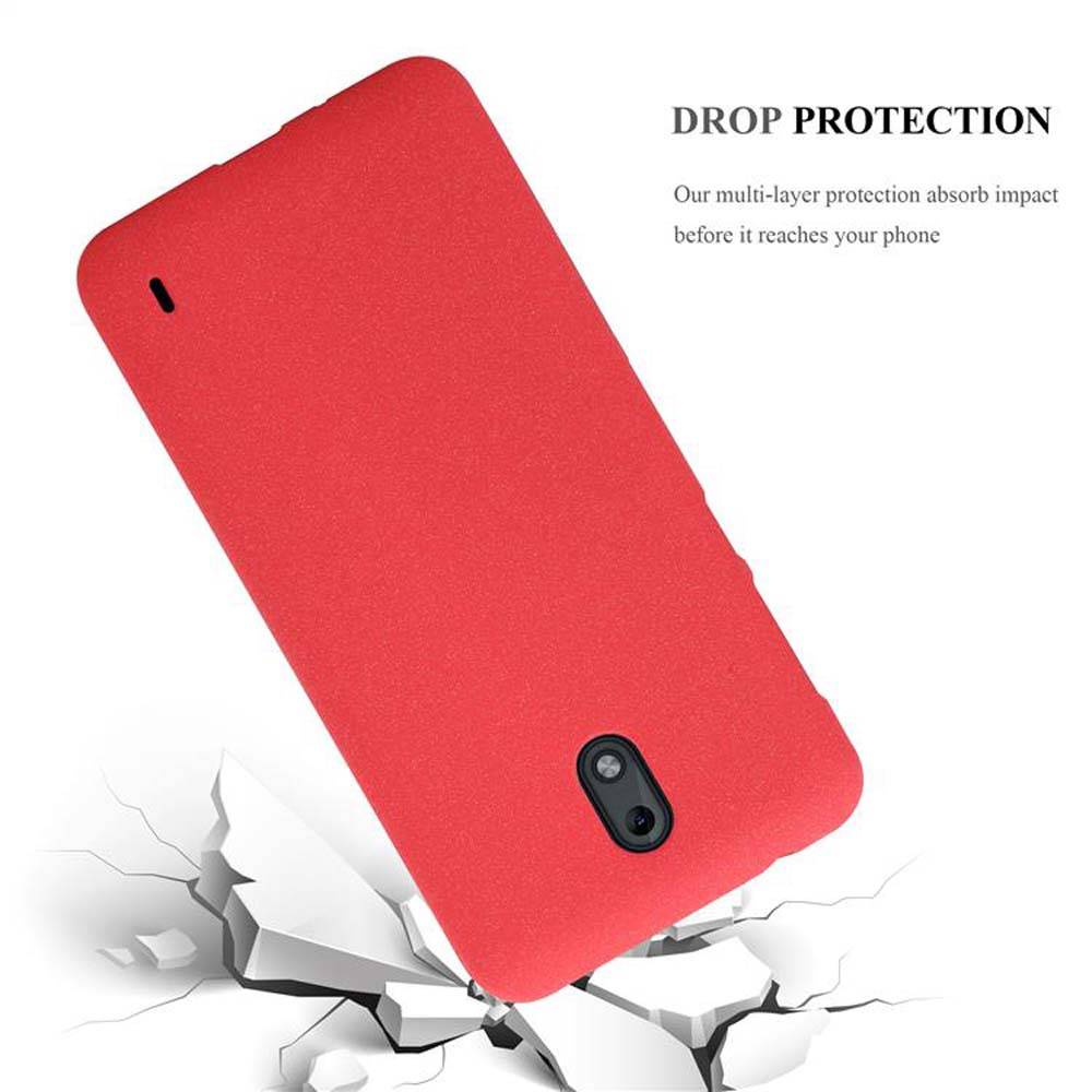 Cadorabo Schutzhülle für Nokia 2 2017 Hülle in Rot Handyhülle TPU Etui Cover Case