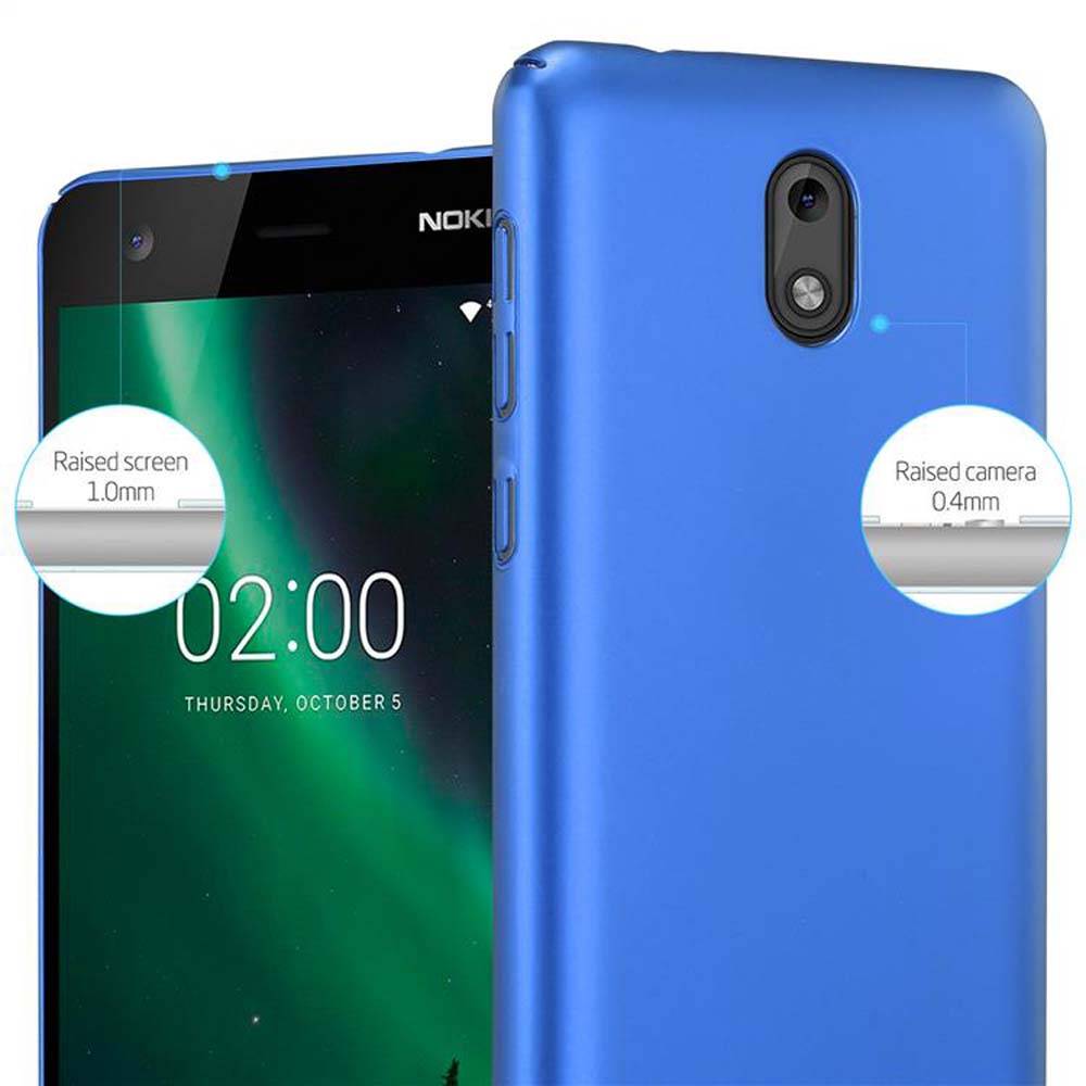 Cadorabo Hülle für Nokia 2 2017 Schutzhülle in Blau Hard Case Handy Hülle Etui