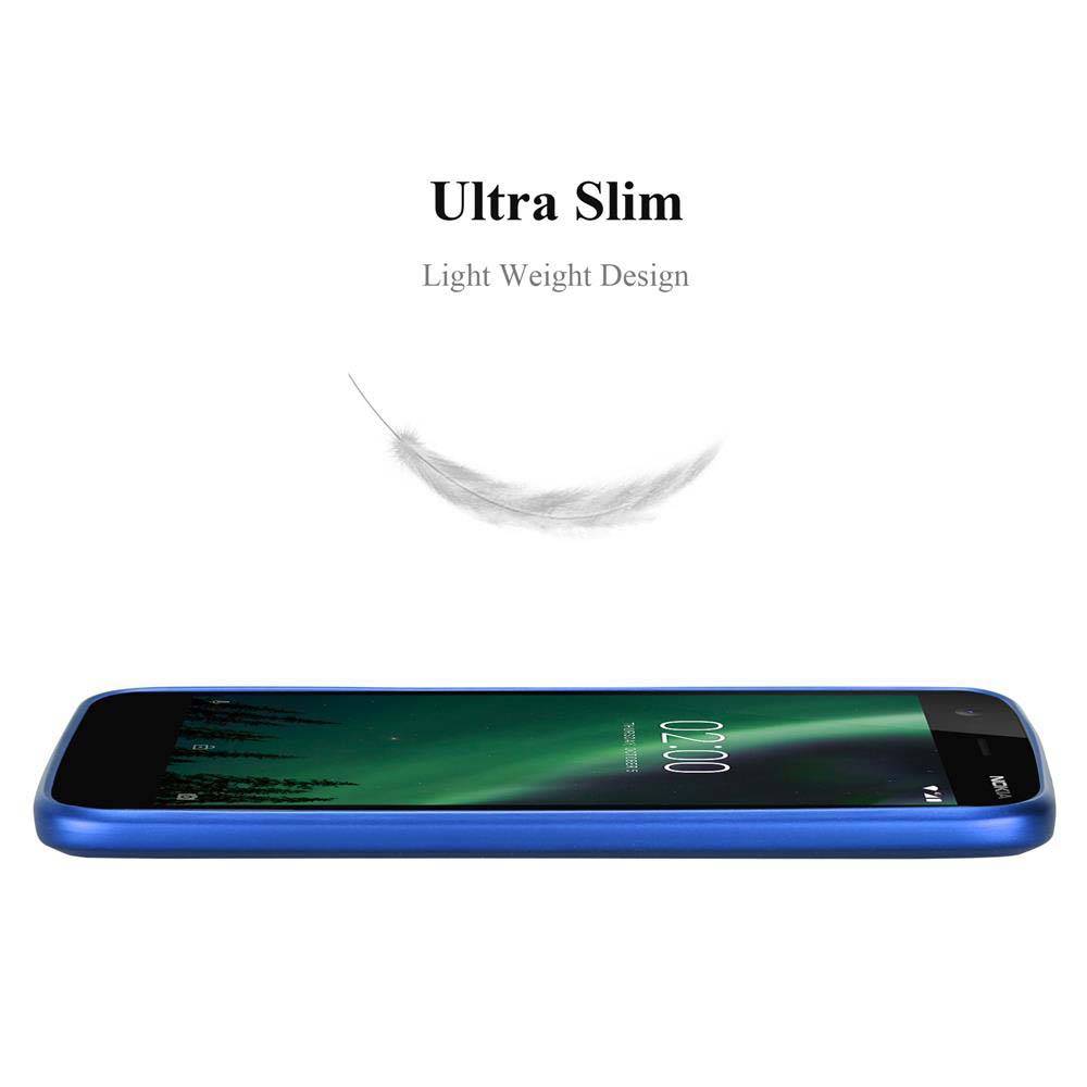 Cadorabo Hülle für Nokia 2 2017 Schutzhülle in Blau Hard Case Handy Hülle Etui