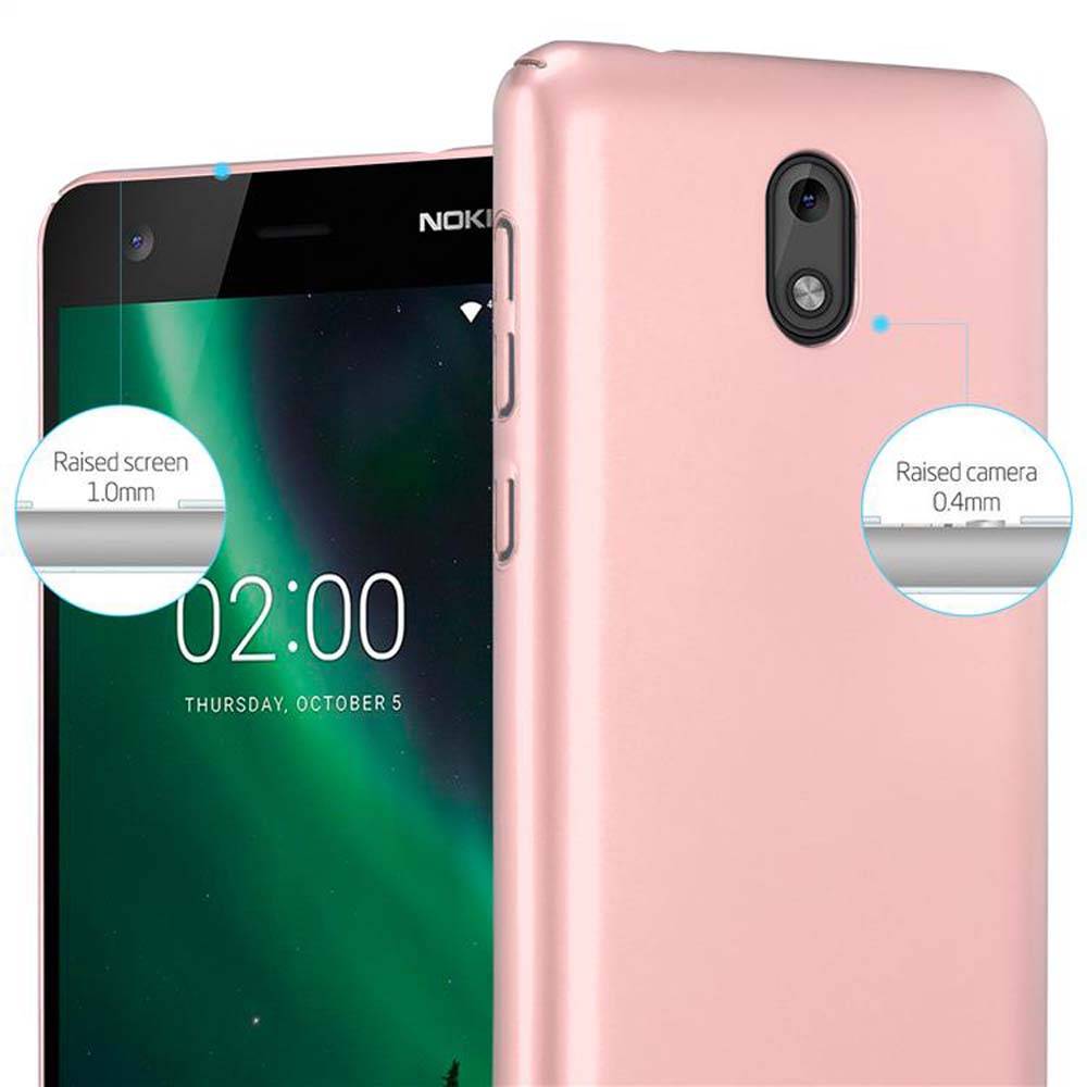 Cadorabo Hülle für Nokia 2 2017 Schutzhülle in Rosa Hard Case Handy Hülle Etui