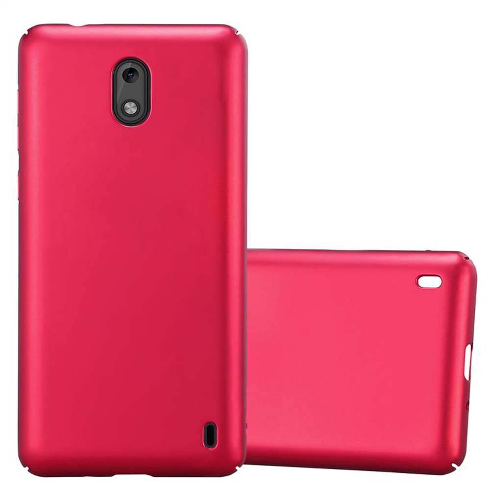 Cadorabo Hülle für Nokia 2 2017 Schutzhülle in Rot Hard Case Handy Hülle Etui
