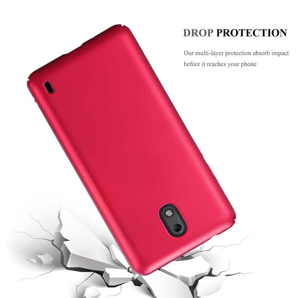 Cadorabo Hülle für Nokia 2 2017 Schutzhülle in Rot Hard Case Handy Hülle Etui