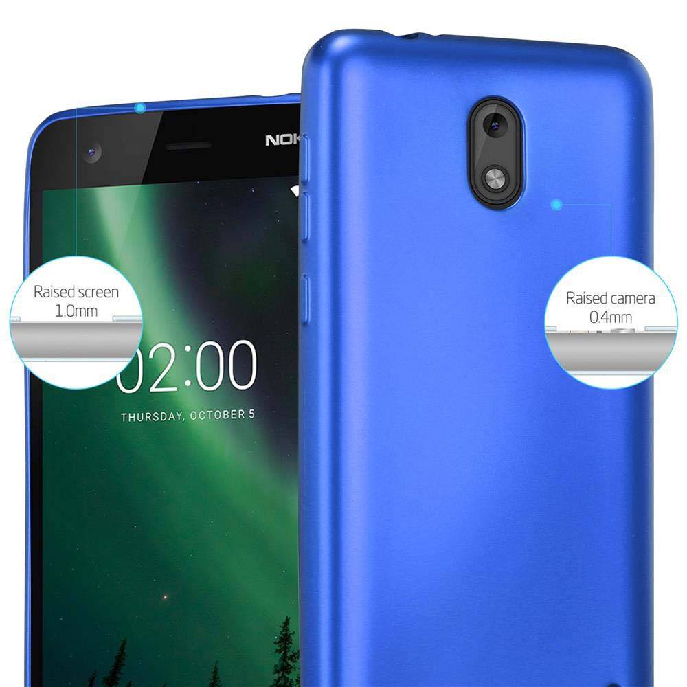 Cadorabo Schutzhülle für Nokia 2 2017 Hülle in Blau Handyhülle TPU Silikon Etui Cover Case