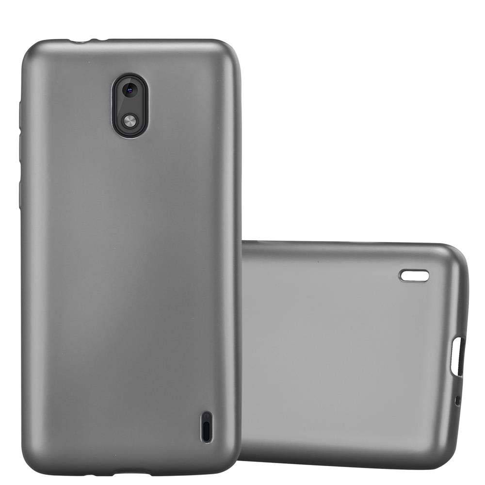 Cadorabo Schutzhülle für Nokia 2 2017 Hülle in Grau Handyhülle TPU Silikon Etui Cover Case