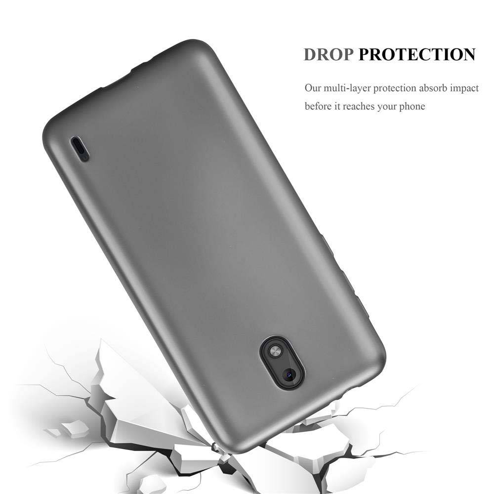Cadorabo Schutzhülle für Nokia 2 2017 Hülle in Grau Handyhülle TPU Silikon Etui Cover Case