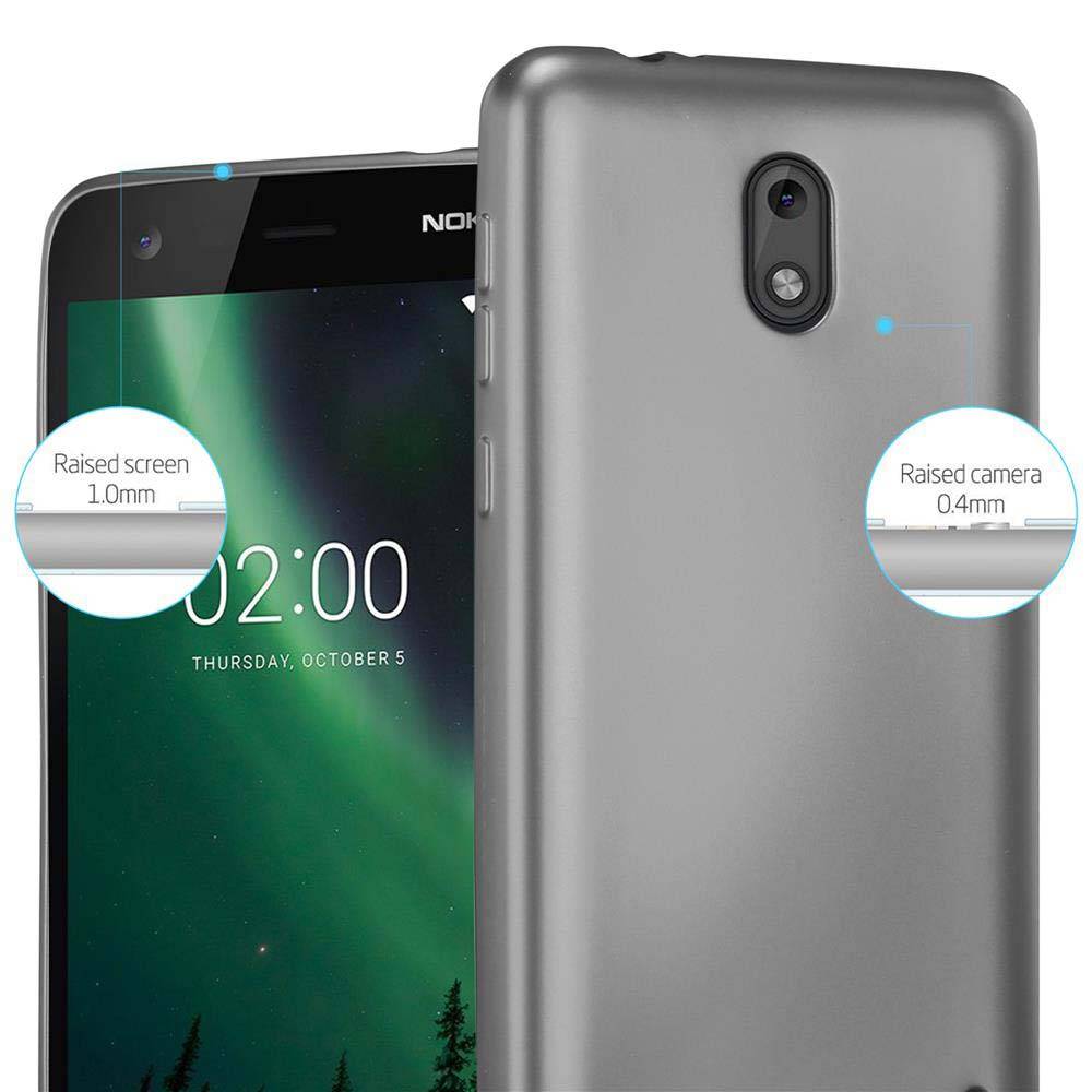 Cadorabo Schutzhülle für Nokia 2 2017 Hülle in Grau Handyhülle TPU Silikon Etui Cover Case