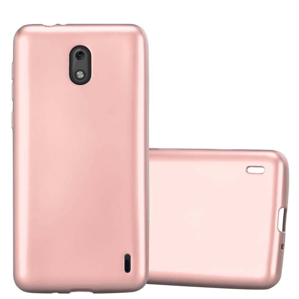 Cadorabo Schutzhülle für Nokia 2 2017 Hülle in Rosa Handyhülle TPU Silikon Etui Cover Case
