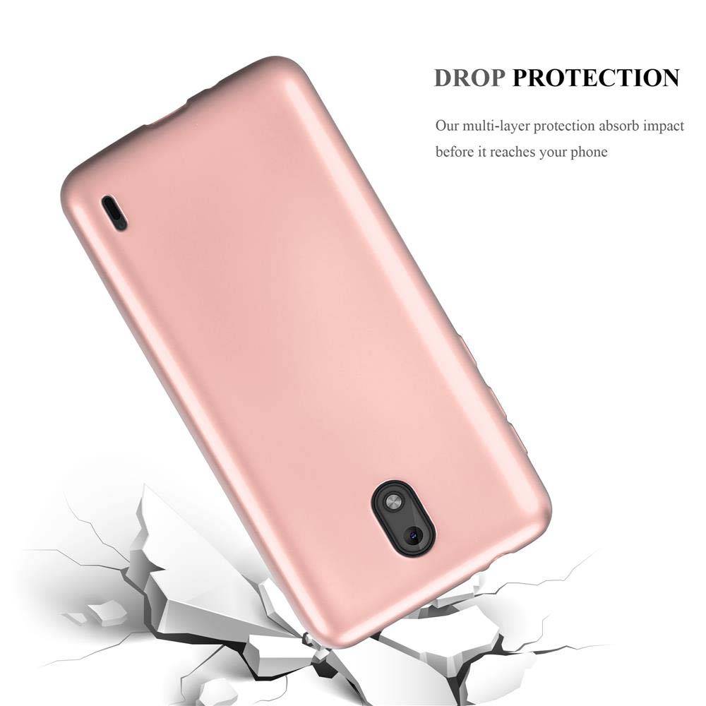 Cadorabo Schutzhülle für Nokia 2 2017 Hülle in Rosa Handyhülle TPU Silikon Etui Cover Case