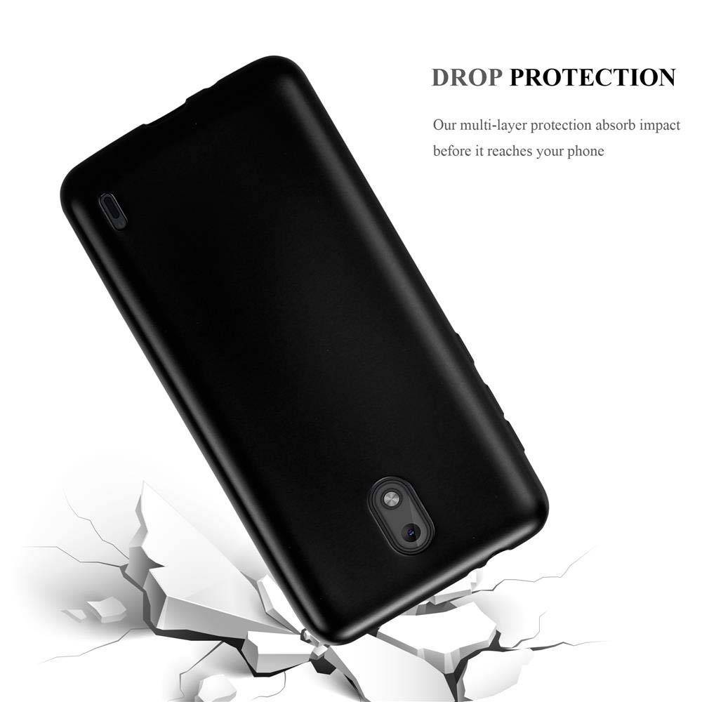 Cadorabo Schutzhülle für Nokia 2 2017 Hülle in Schwarz Handyhülle TPU Silikon Etui Cover Case