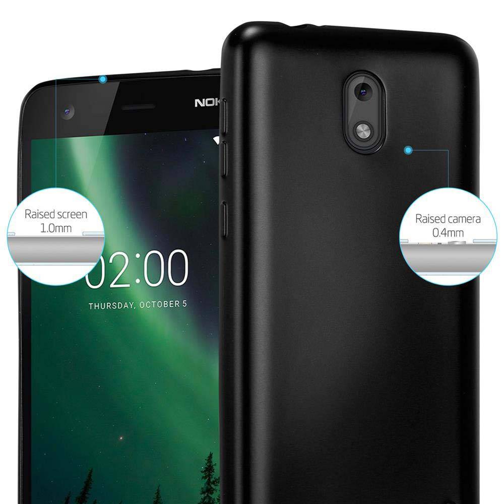 Cadorabo Schutzhülle für Nokia 2 2017 Hülle in Schwarz Handyhülle TPU Silikon Etui Cover Case