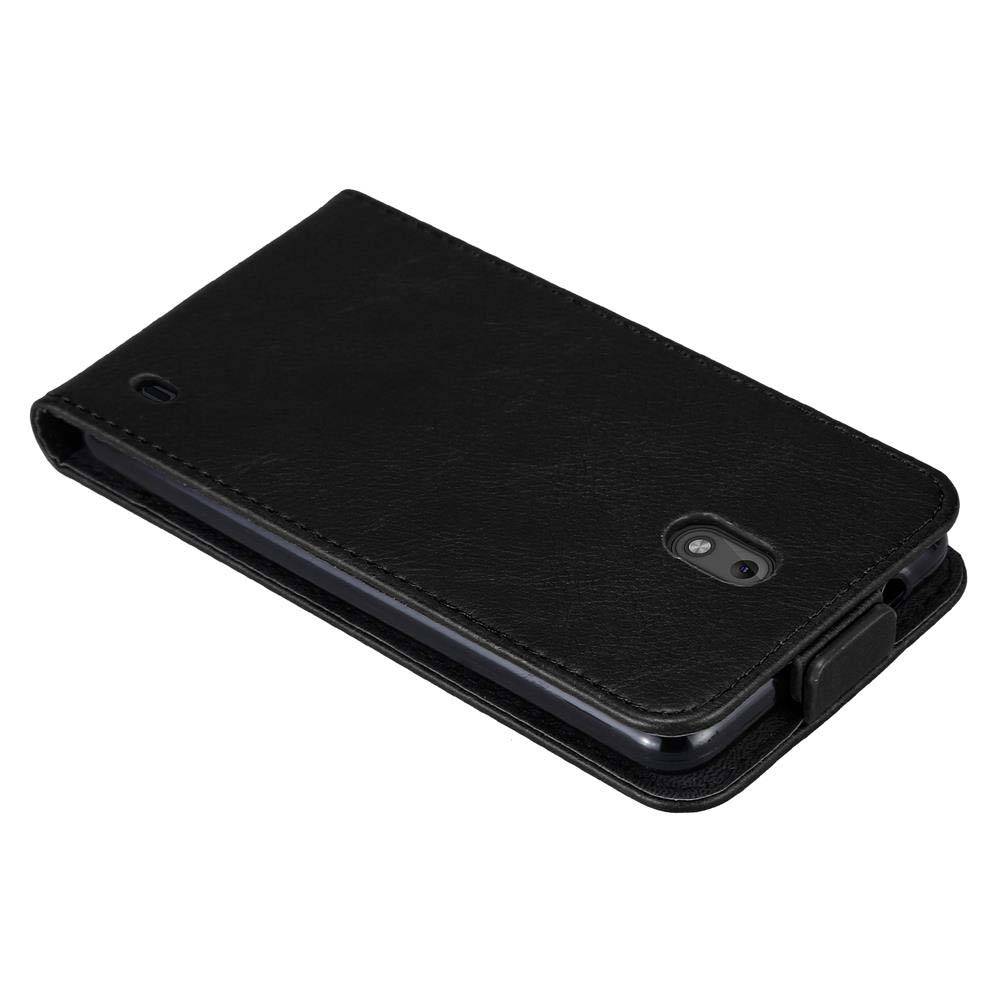 Cadorabo Hülle für Nokia 2 2017 Schutz Hülle in Schwarz Flip Etui Handyhülle Case Cover