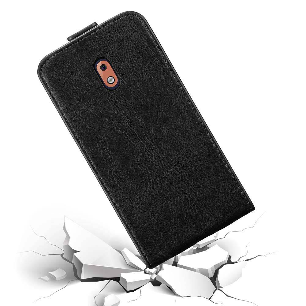 Cadorabo Hülle für Nokia 2.1 Schutz Hülle in Schwarz Flip Etui Handyhülle Case Cover