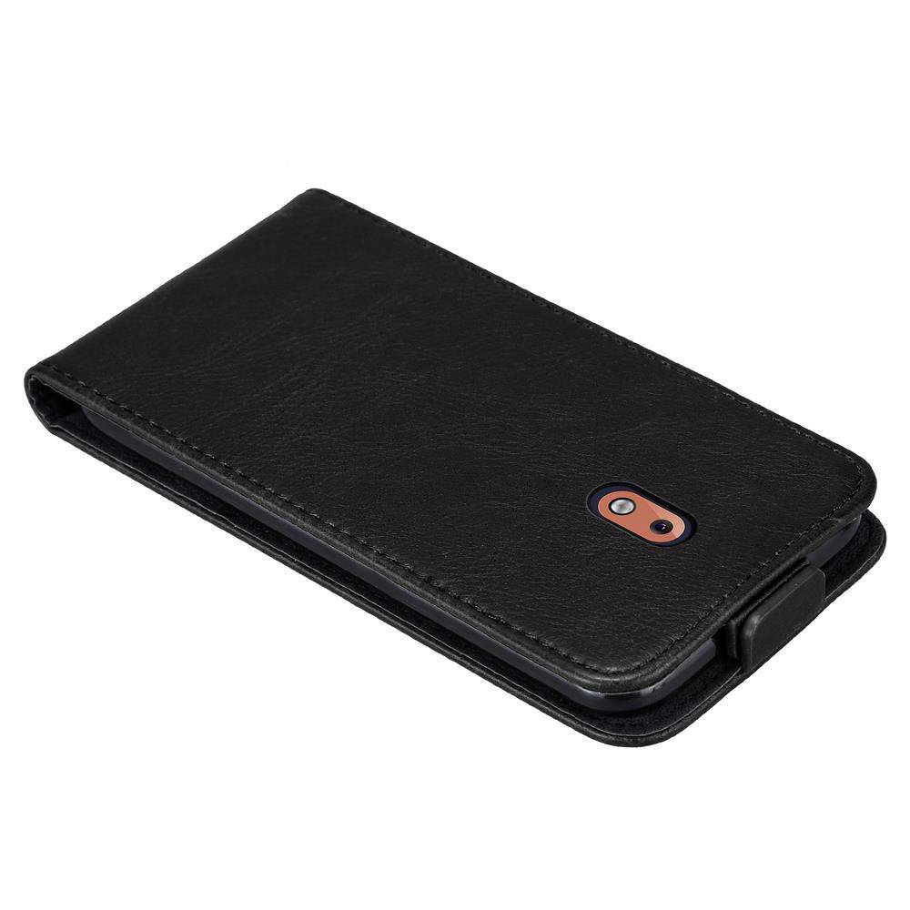 Cadorabo Hülle für Nokia 2.1 Schutz Hülle in Schwarz Flip Etui Handyhülle Case Cover