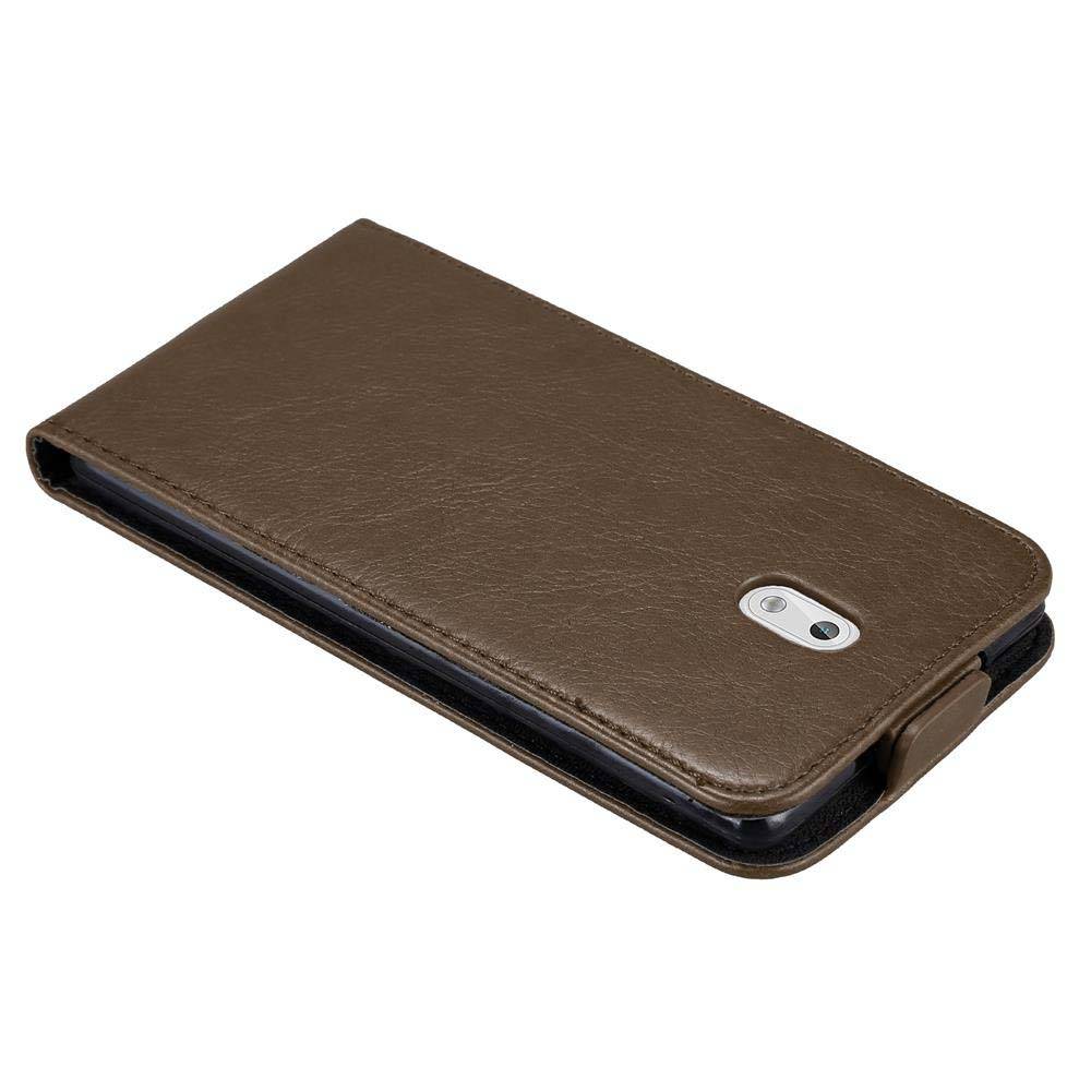 Cadorabo Hülle für Nokia 3 2017 Schutz Hülle in Braun Flip Etui Handyhülle Case Cover
