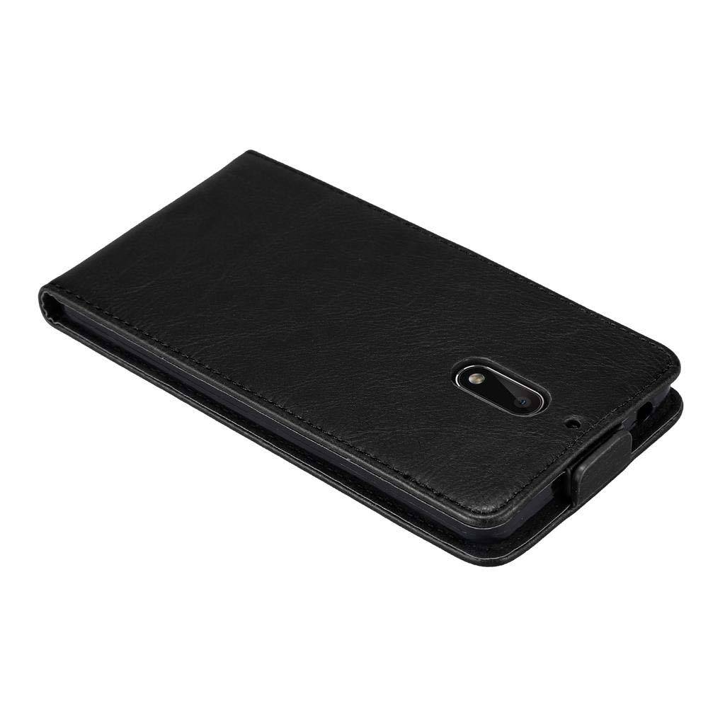 Cadorabo Hülle für Nokia 6 2017 Schutz Hülle in Schwarz Flip Etui Handyhülle Case Cover