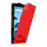 Cadorabo Hülle für Nokia 6.1 Schutz Hülle in Rot Flip Etui Handyhülle Case Cover