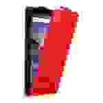 Cadorabo Hülle für Nokia 7 PLUS Schutz Hülle in Rot Flip Etui Handyhülle Case Cover