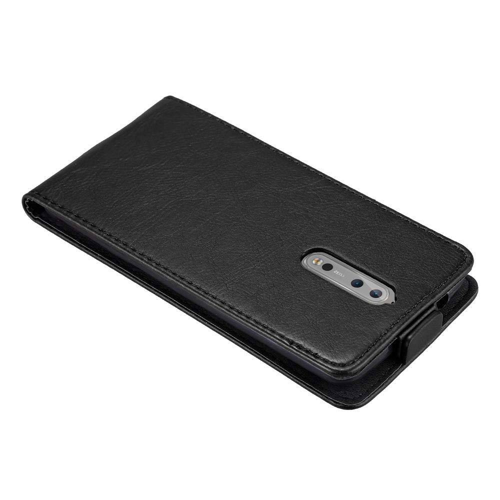 Cadorabo Hülle für Nokia 8 2017 Schutz Hülle in Schwarz Flip Etui Handyhülle Case Cover